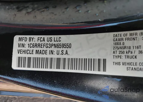2023 Ram 1500 Big Horn 4X2 5'7 Box from USA, damaged, VIN 1C6RREFG3PN659550